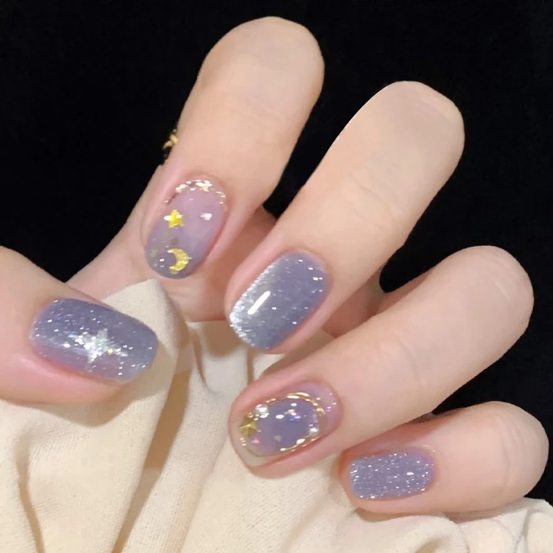 Himmlisches Sternen Nacht Press-On Nail Set