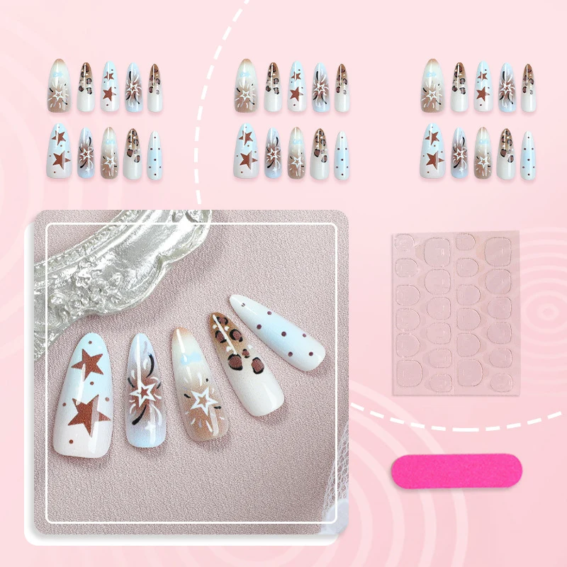 Künstlerisches Stiletto Press-On Nageldesign