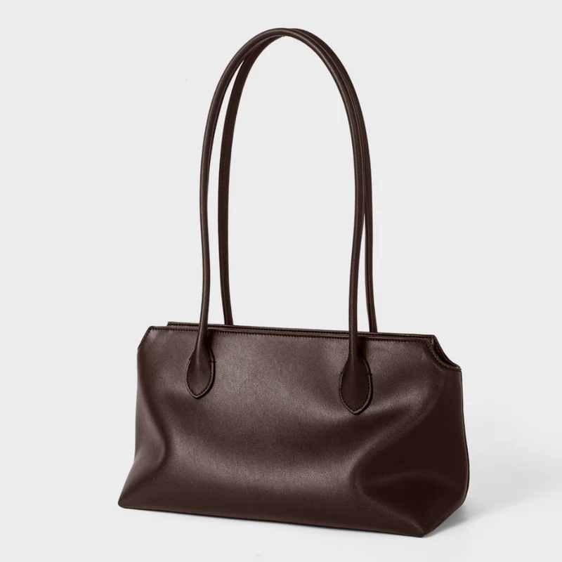 Langgriff strukturierte rechteckige Schulter Tote Bag