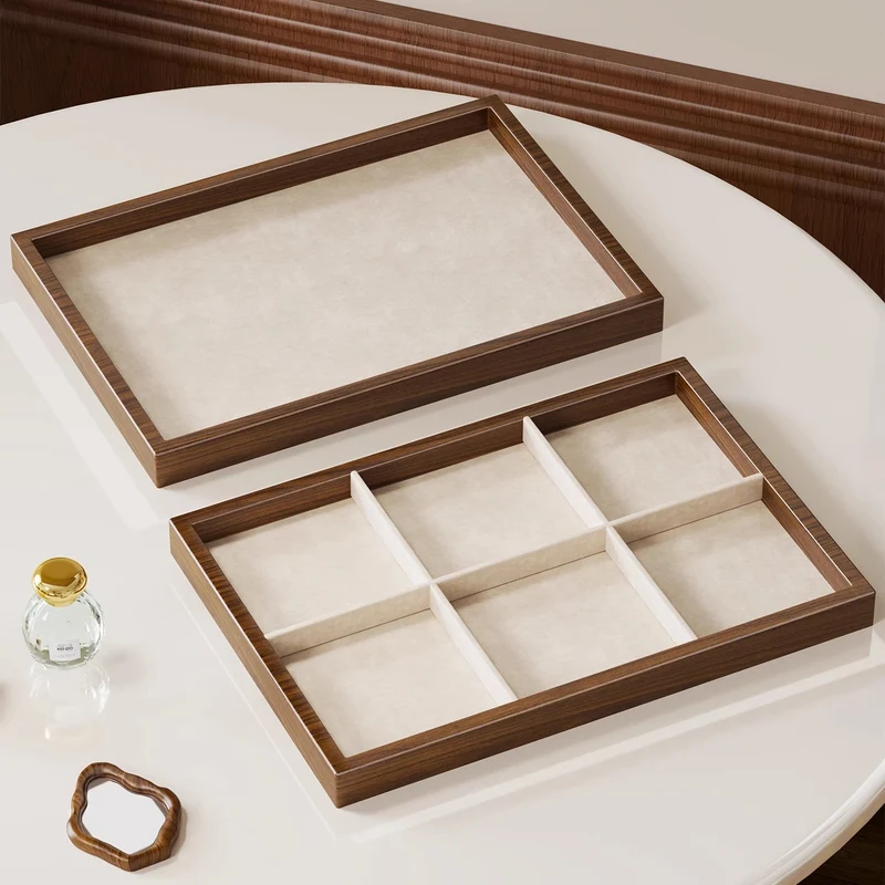Zwölf-Fächer Bambus Schmuck Organizer Tray