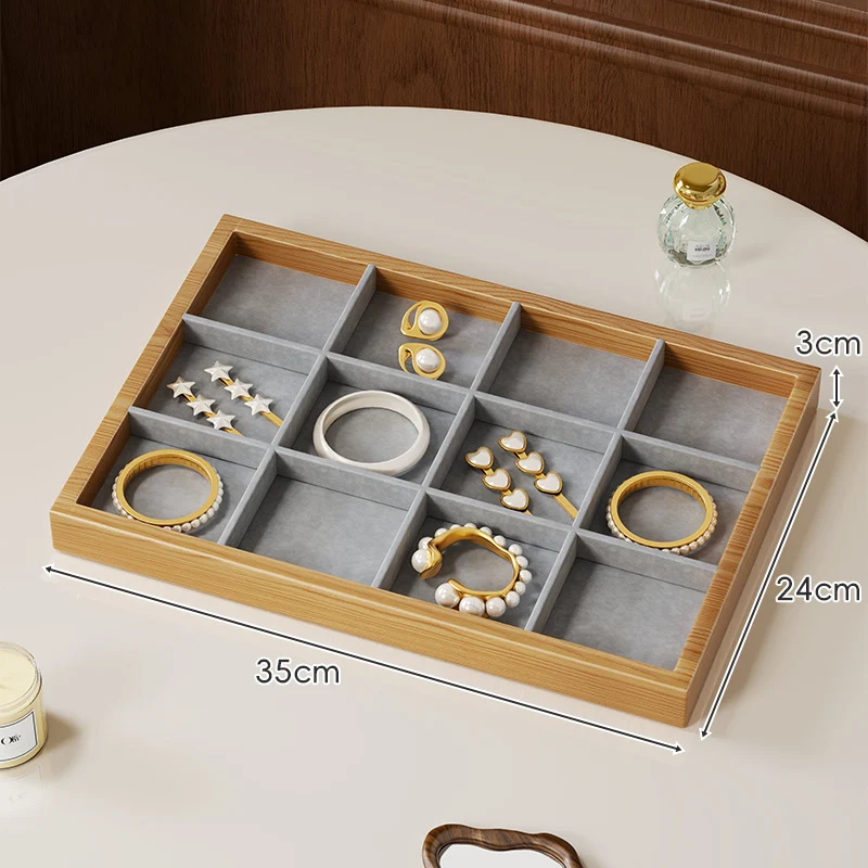 Zwölf-Fächer Bambus Schmuck Organizer Tray