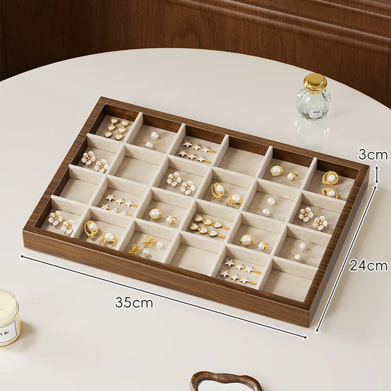 Zwölf-Fächer Bambus Schmuck Organizer Tray
