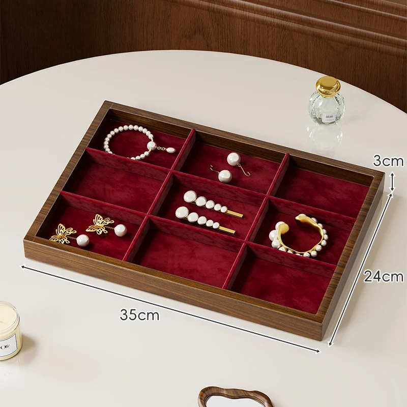 Zwölf-Fächer Bambus Schmuck Organizer Tray
