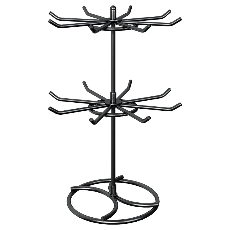 Gestufter Rotierender Schmuckorganisator Baumständer mit Multi-Arm-Haken und Ringablage