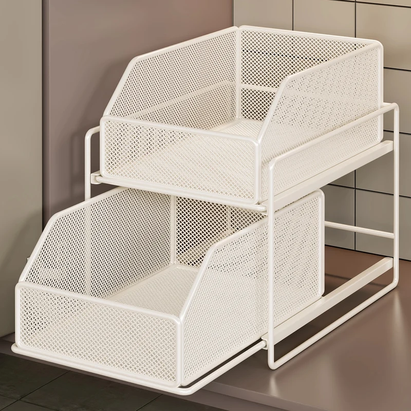 Vertikaler Mesh-Unter-Sink-Ausziehbarer Stauraum-Organizer-Turm