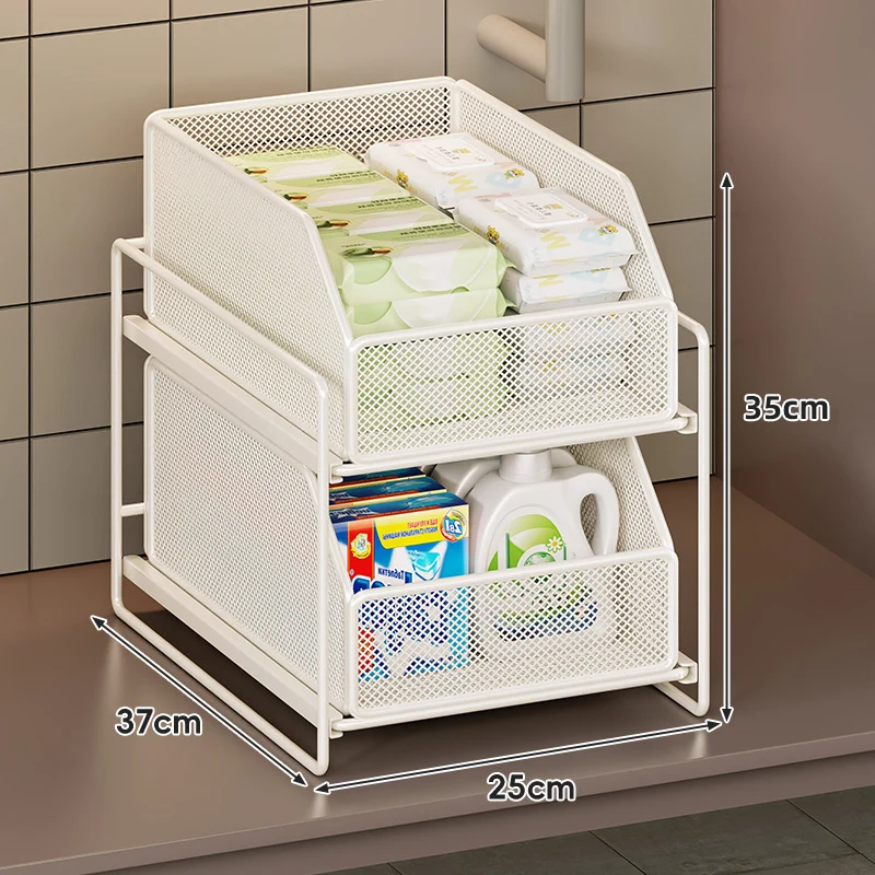 Vertikaler Mesh-Unter-Sink-Ausziehbarer Stauraum-Organizer-Turm