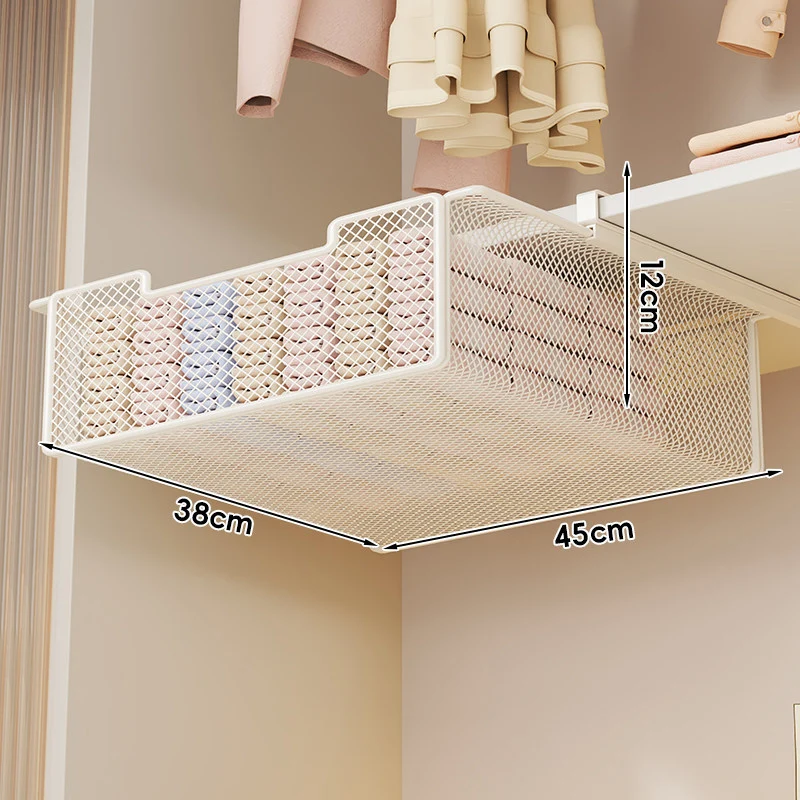 Unterregal-Ausziehbarer Netzdrawer-Organizer mit Schienenklemmbefestigung