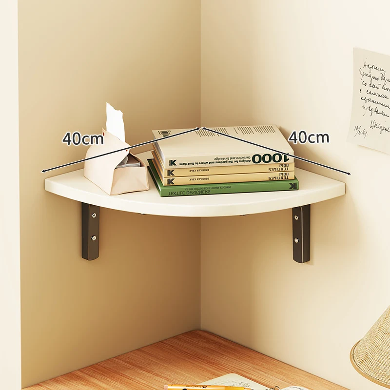 Massives Holz-Eckregal mit Metallstützbüchern