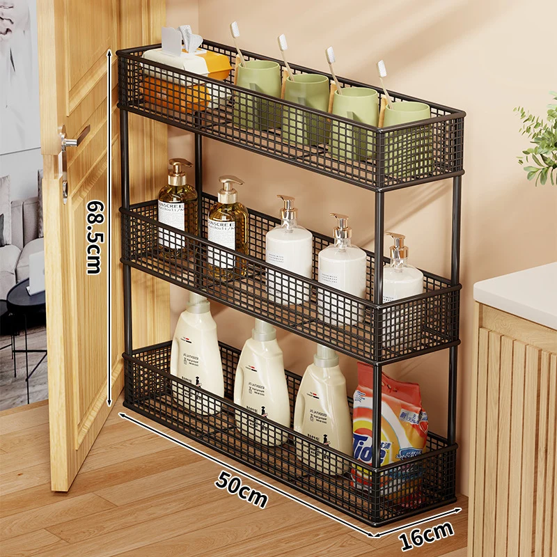 Slim Tür-Three-Tier Drahtgitter Aufbewahrungsorganisator