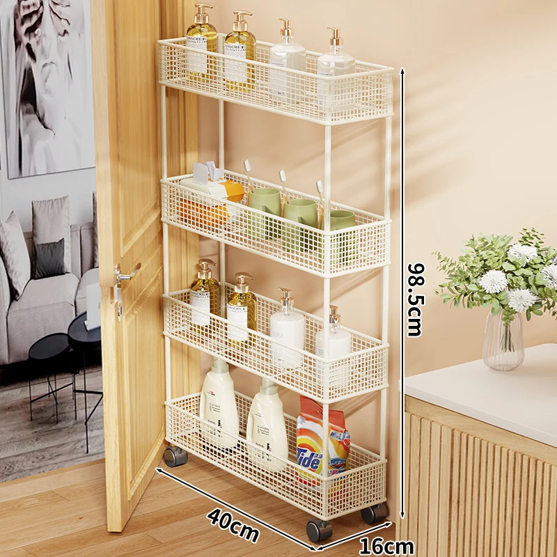 Slim Narrow Pull-Out Mesh Storage Organizer für Schrank und Türspalt