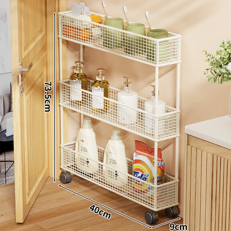 Slim Narrow Pull-Out Mesh Storage Organizer für Schrank und Türspalt