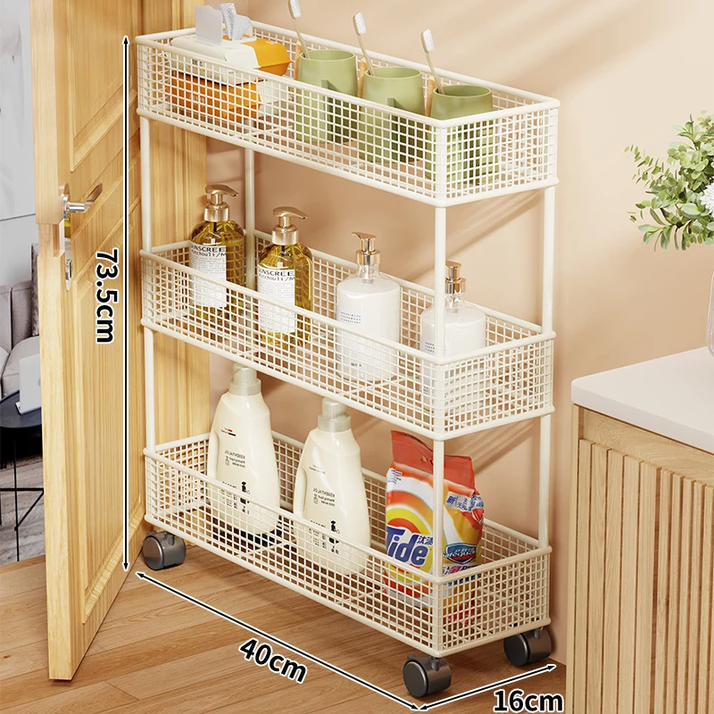 Slim Narrow Pull-Out Mesh Storage Organizer für Schrank und Türspalt