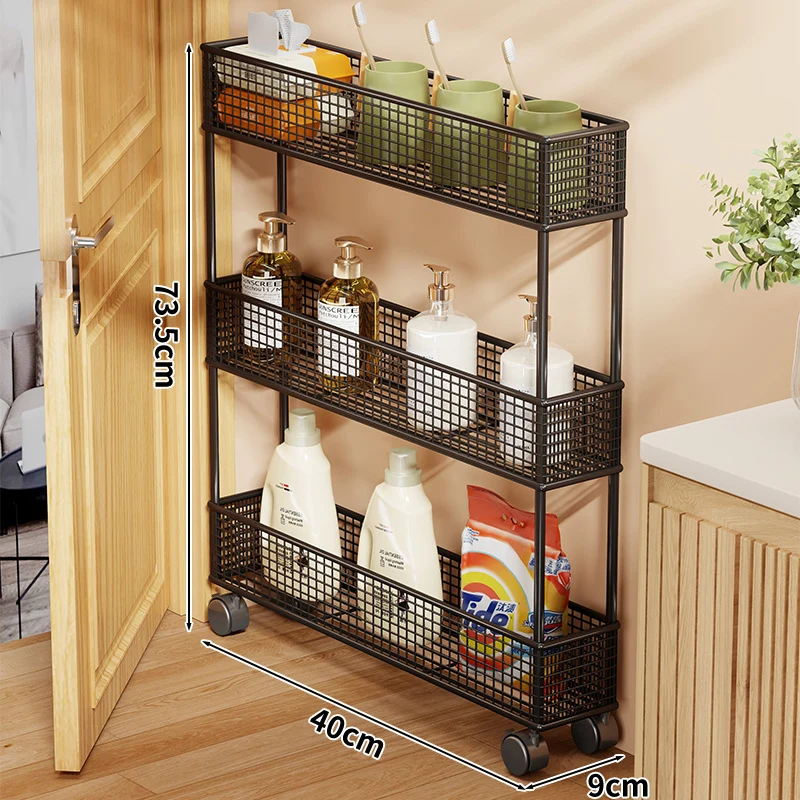 Slim Narrow Pull-Out Mesh Storage Organizer für Schrank und Türspalt