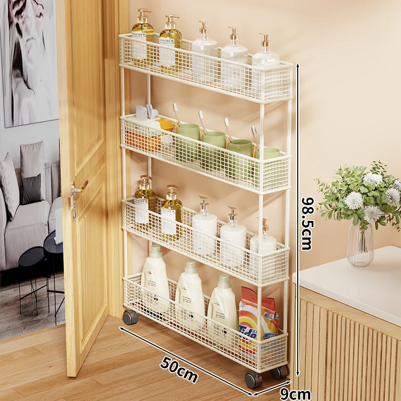 Slim Narrow Pull-Out Mesh Storage Organizer für Schrank und Türspalt
