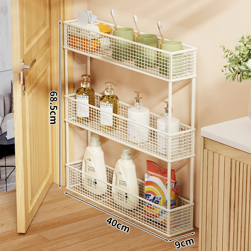 Slim Narrow Pull-Out Mesh Storage Organizer für Schrank und Türspalt