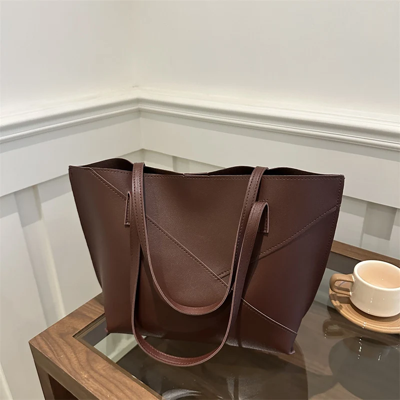 Strukturierte Leder-Shopper Tasche