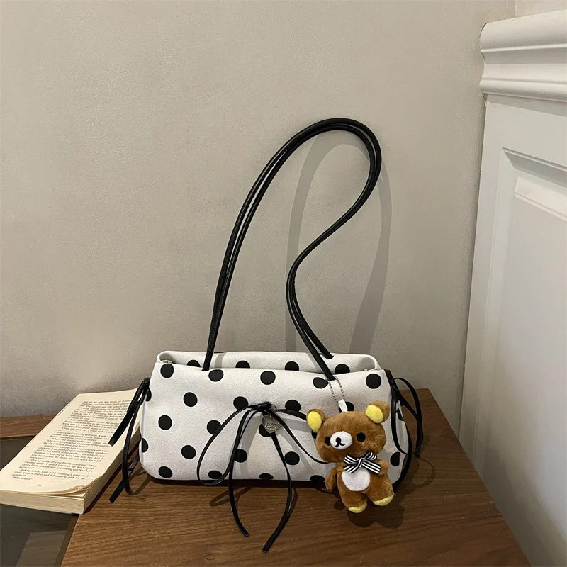 Verspielte Punkt Schultertasche