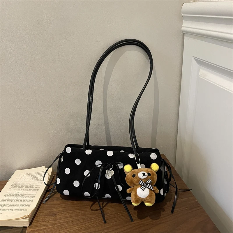 Verspielte Punkt Schultertasche