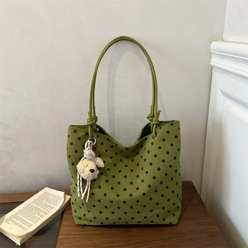 Verspielte Polka-Dot-Stofftasche