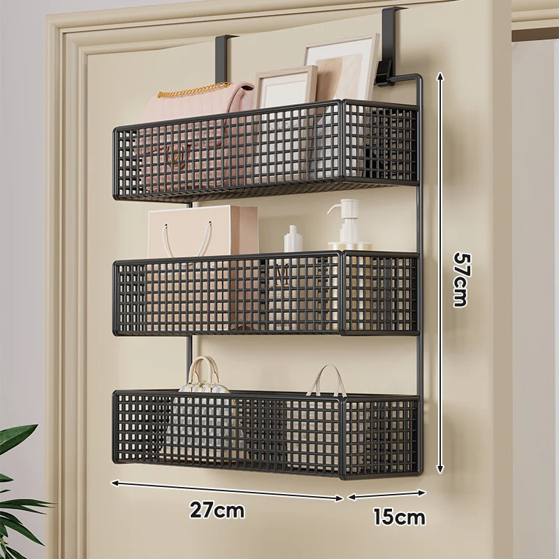 Über-Tür hängender doppelter belüfteter Mesh-Speicherkorb-Organizer mit Haken