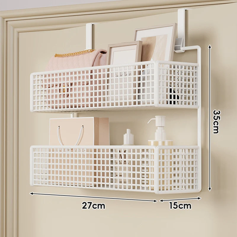 Über-Tür hängender doppelter belüfteter Mesh-Speicherkorb-Organizer mit Haken