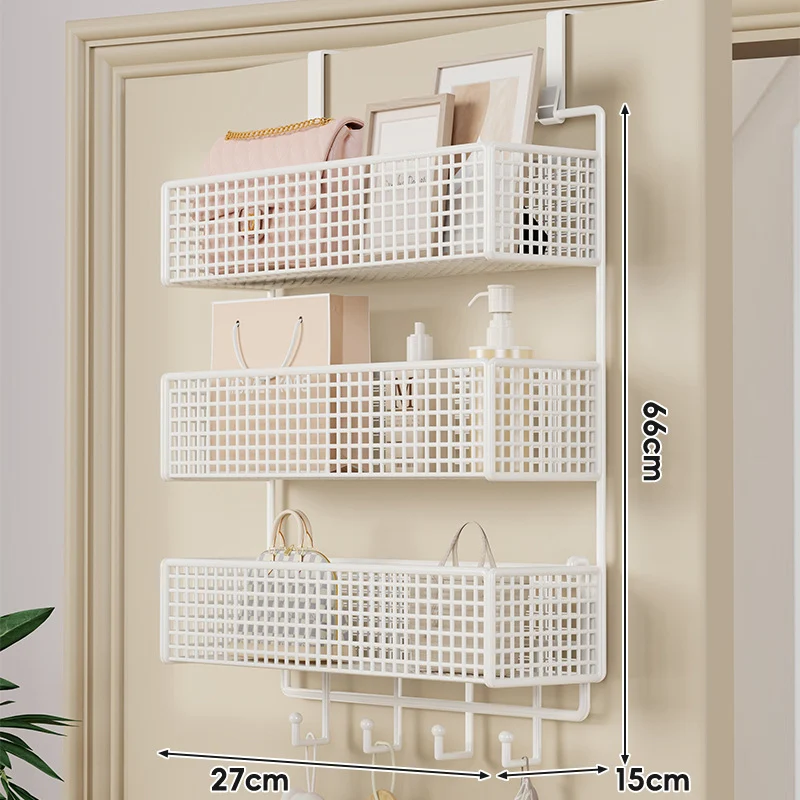 Über-Tür hängender doppelter belüfteter Mesh-Speicherkorb-Organizer mit Haken