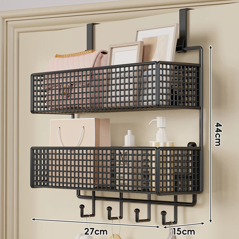Über-Tür hängender doppelter belüfteter Mesh-Speicherkorb-Organizer mit Haken