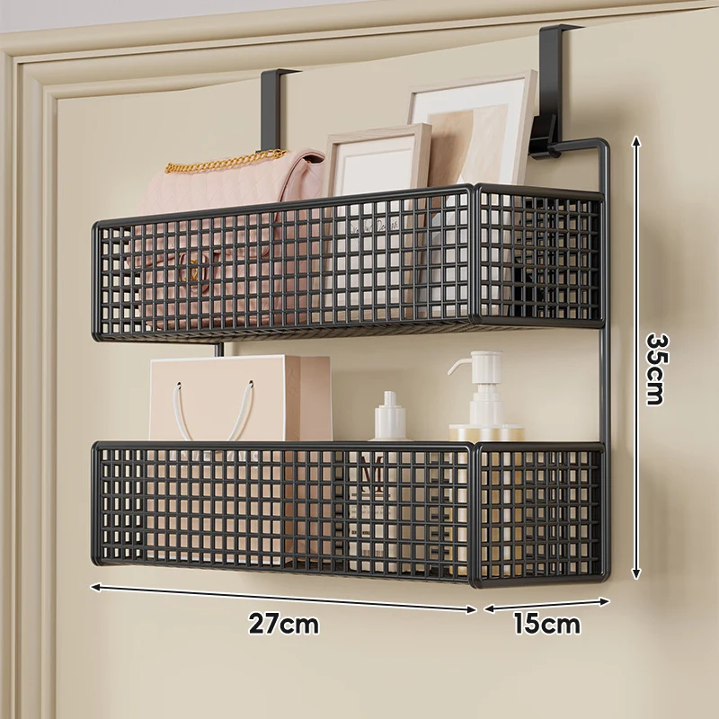 Über-Tür hängender doppelter belüfteter Mesh-Speicherkorb-Organizer mit Haken