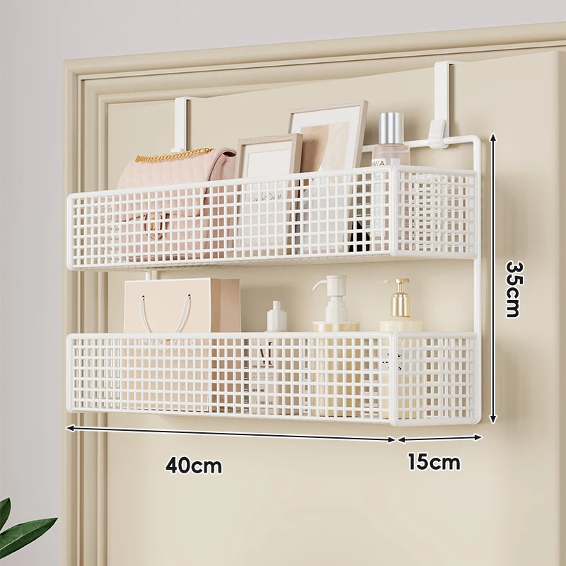 Über-Tür hängender doppelter belüfteter Mesh-Speicherkorb-Organizer mit Haken