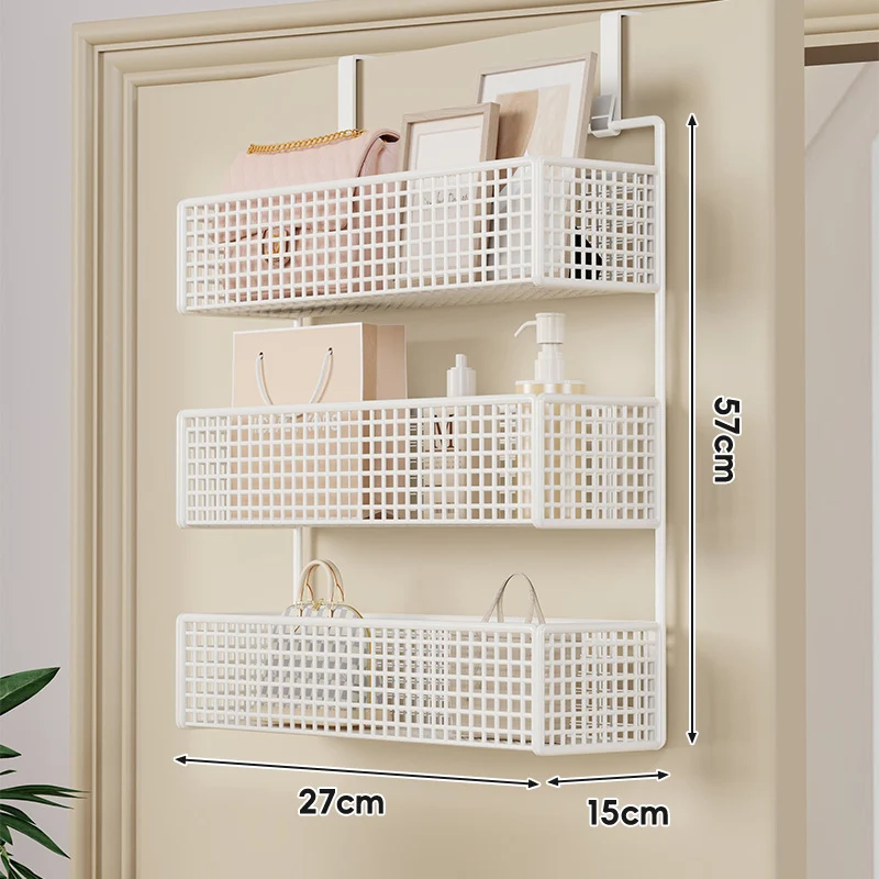 Über-Tür hängender doppelter belüfteter Mesh-Speicherkorb-Organizer mit Haken