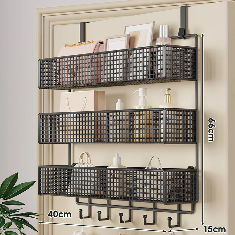 Über-Tür hängender doppelter belüfteter Mesh-Speicherkorb-Organizer mit Haken