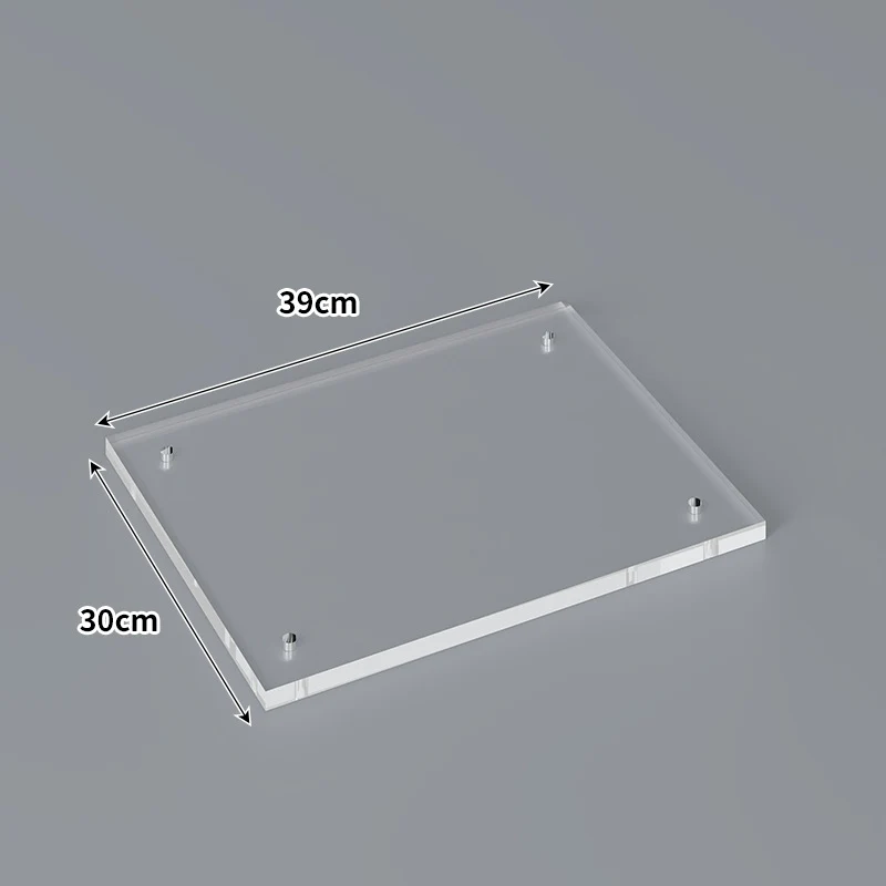 Große wandmontierte klare Acryl schwimmende Anzeige-Regalplatte mit vorgebohrten Abstandshaltern