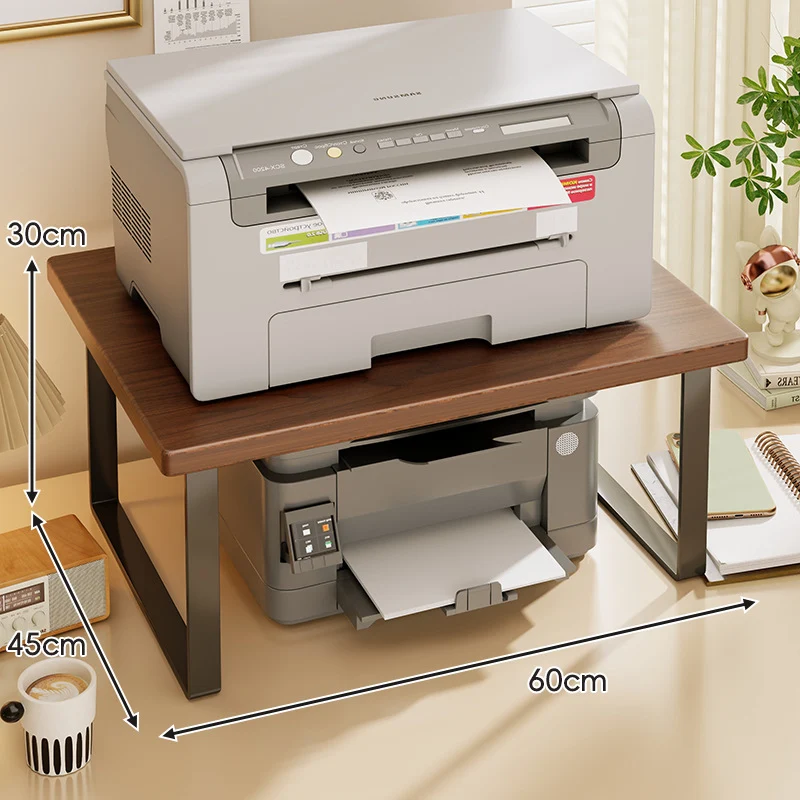 Kompakter Zwei-Ebenen Holz Schreibtisch Drucker und Monitor Ständer