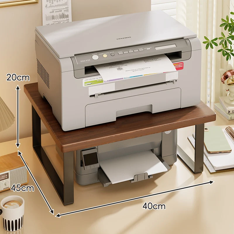 Kompakter Zwei-Ebenen Holz Schreibtisch Drucker und Monitor Ständer
