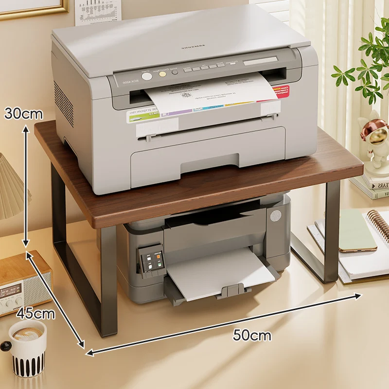 Kompakter Zwei-Ebenen Holz Schreibtisch Drucker und Monitor Ständer