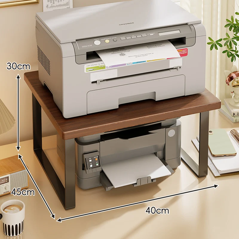 Kompakter Zwei-Ebenen Holz Schreibtisch Drucker und Monitor Ständer