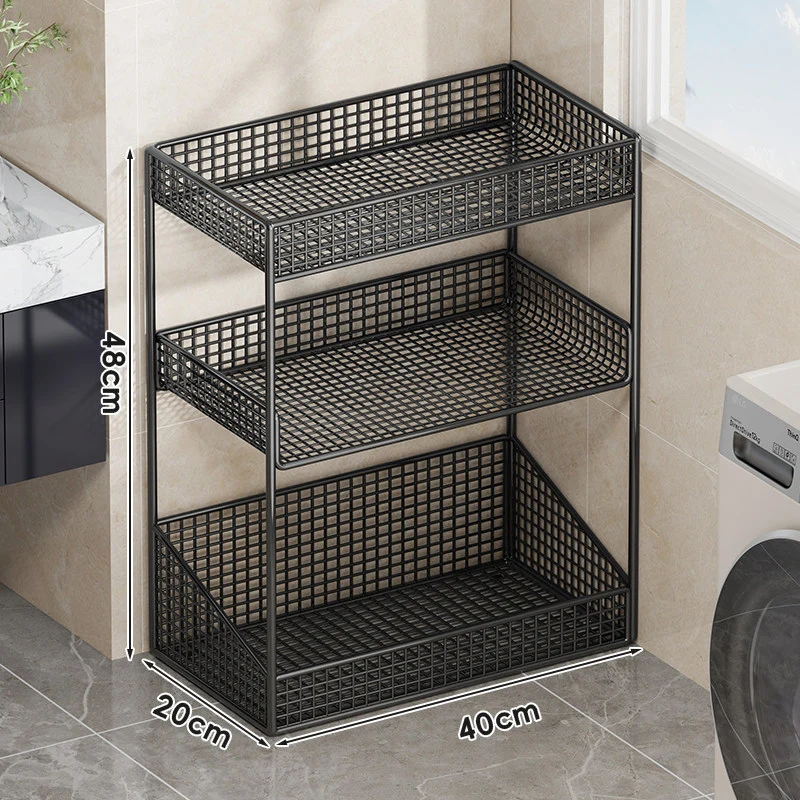 Kompakte dreistufige belüftete Metallgitter-Organizer-Regal für Arbeitsplatte und Schrank