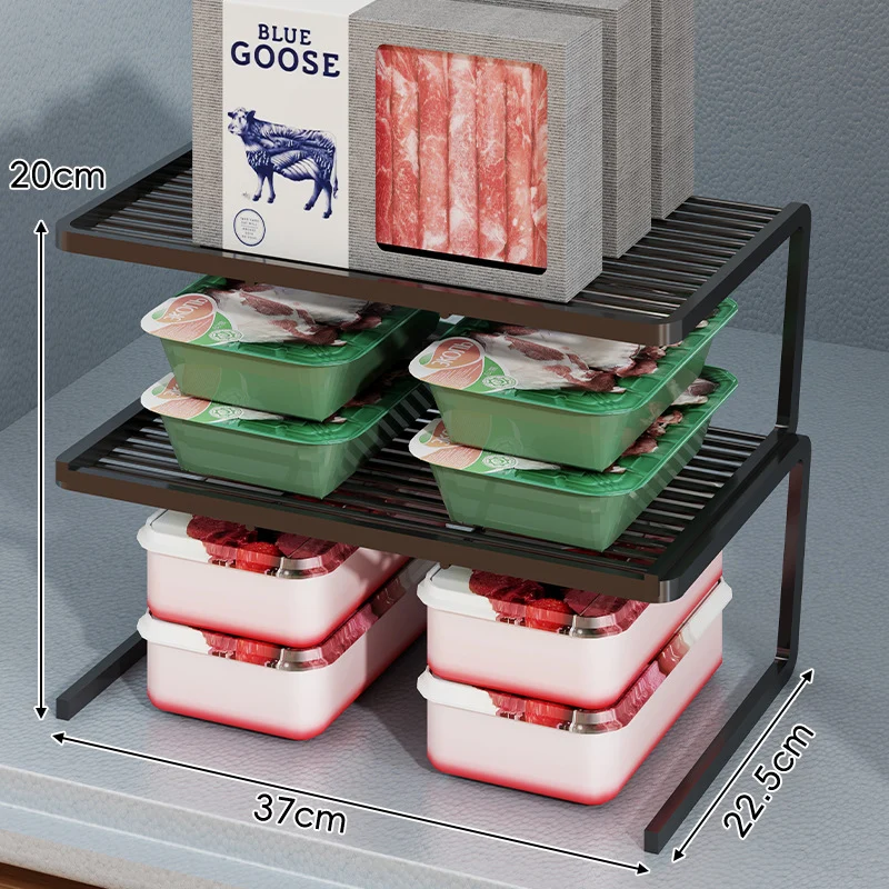 Kompakter dreistufiger slatted Metall Theken-Pantry-Organizer