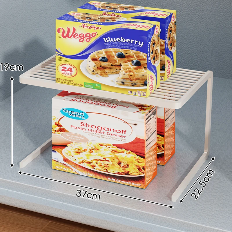 Kompakter dreistufiger slatted Metall Theken-Pantry-Organizer