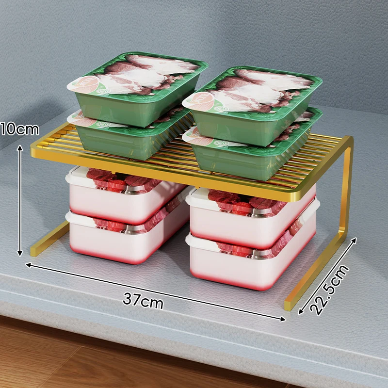 Kompakter dreistufiger slatted Metall Theken-Pantry-Organizer