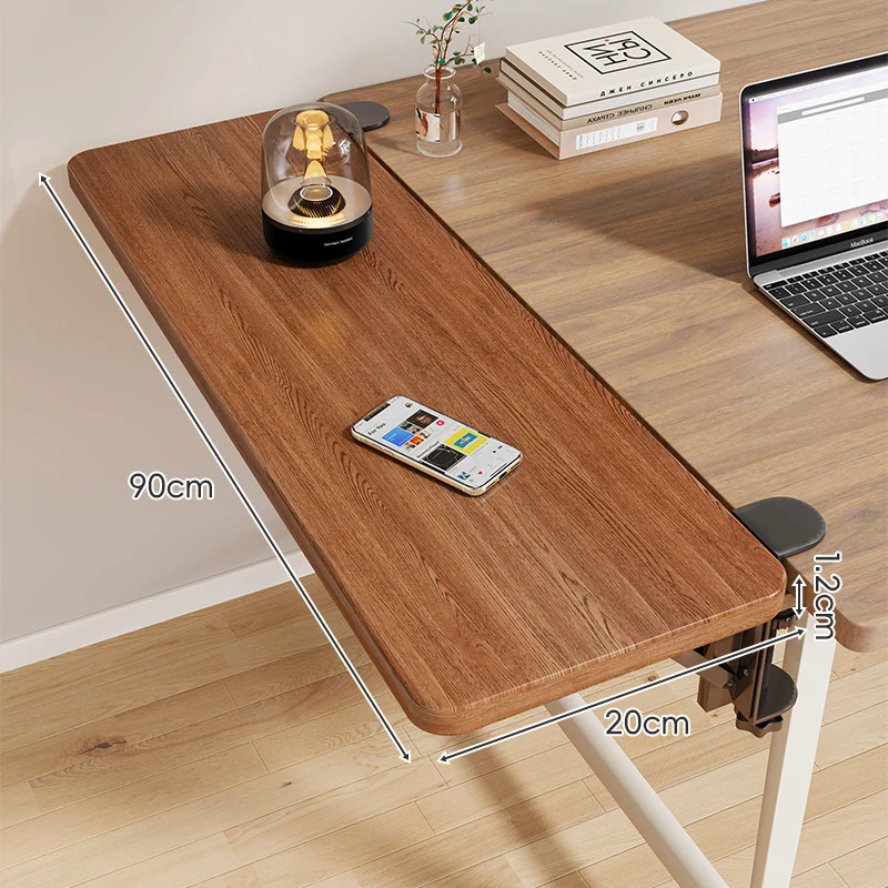 Clamp-On Verstellbares Holz Schreibtisch Seitenregal Erweiterung mit Klapphalterung