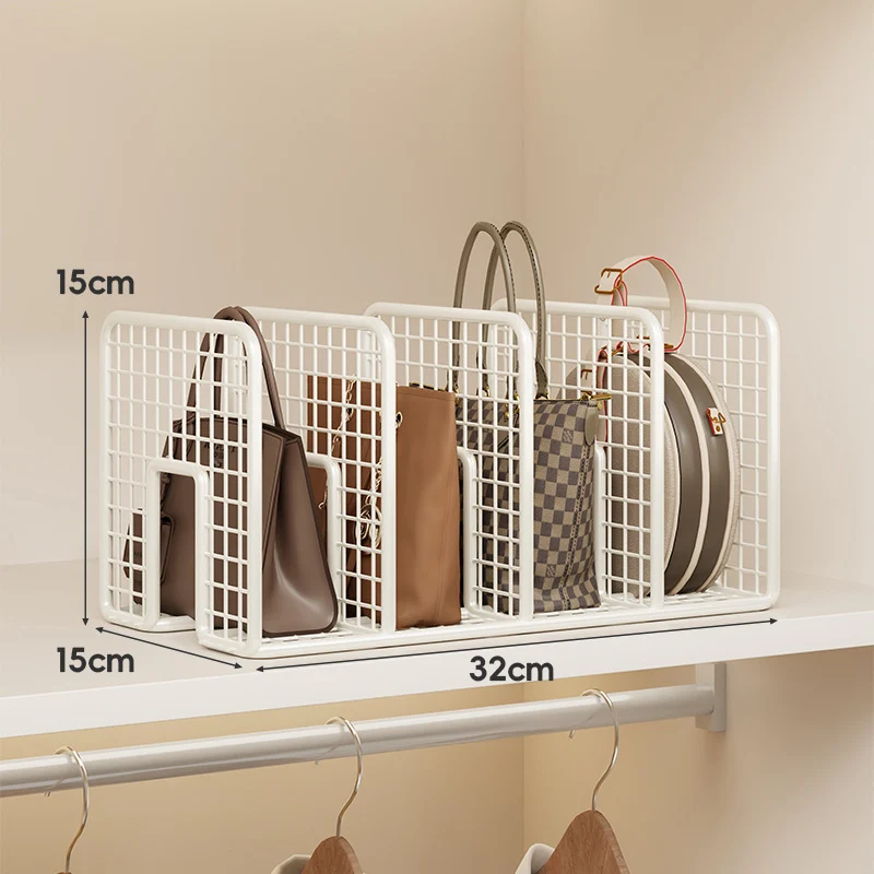 Verstellbarer Drahtgitterregal-Trenner und Handtaschen-Organizer