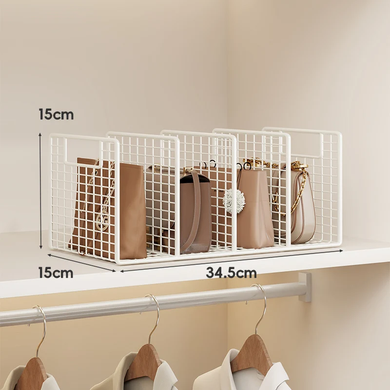 Verstellbarer Drahtgitterregal-Trenner und Handtaschen-Organizer