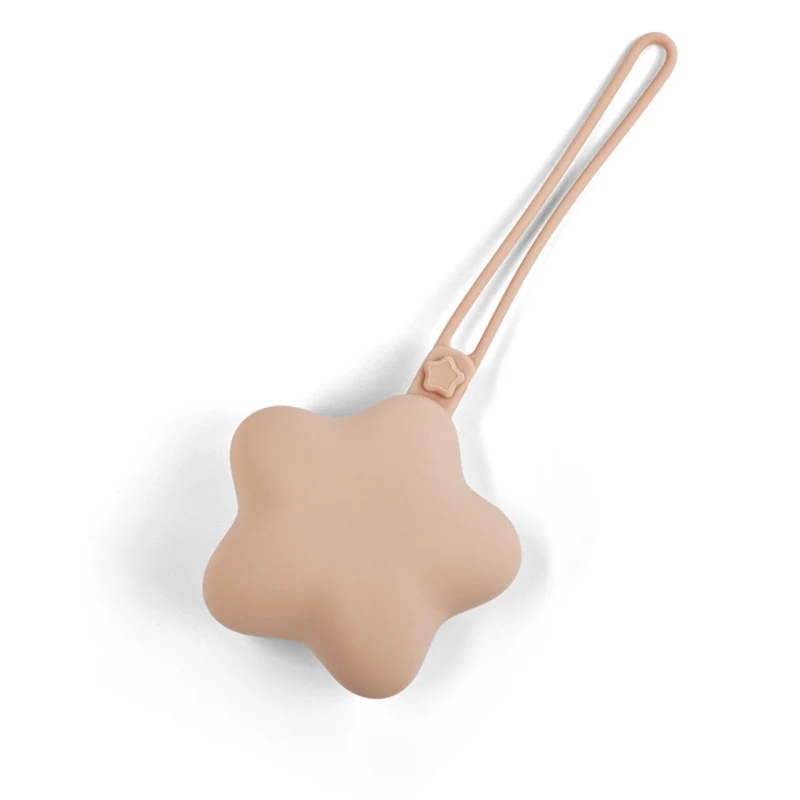 Weicher Silikon-Mini-Beutel Schlüsselanhänger in Sternform mit elastischer Schlaufe