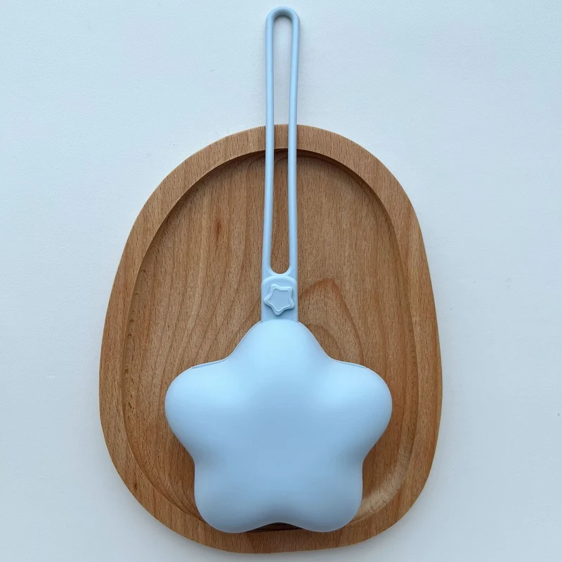 Weicher Silikon-Mini-Beutel Schlüsselanhänger in Sternform mit elastischer Schlaufe