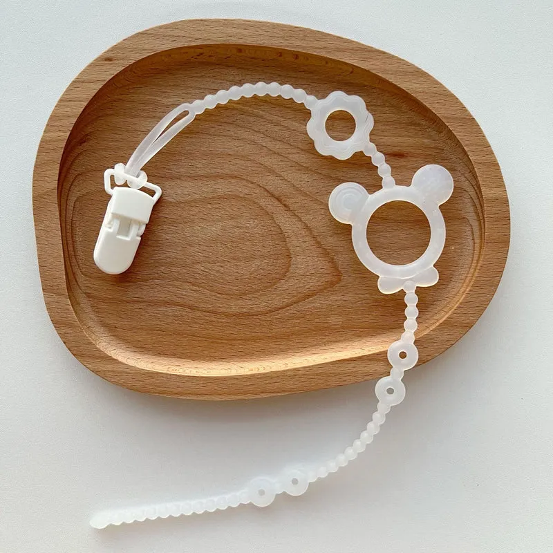Silikon Schnuller und Beißring Clip mit verstellbarem Perlenband