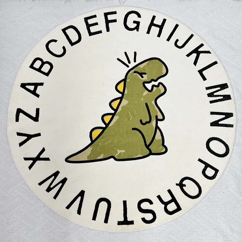 Runder Bildungsalphabet Spielteppich mit Schaf-Illustration