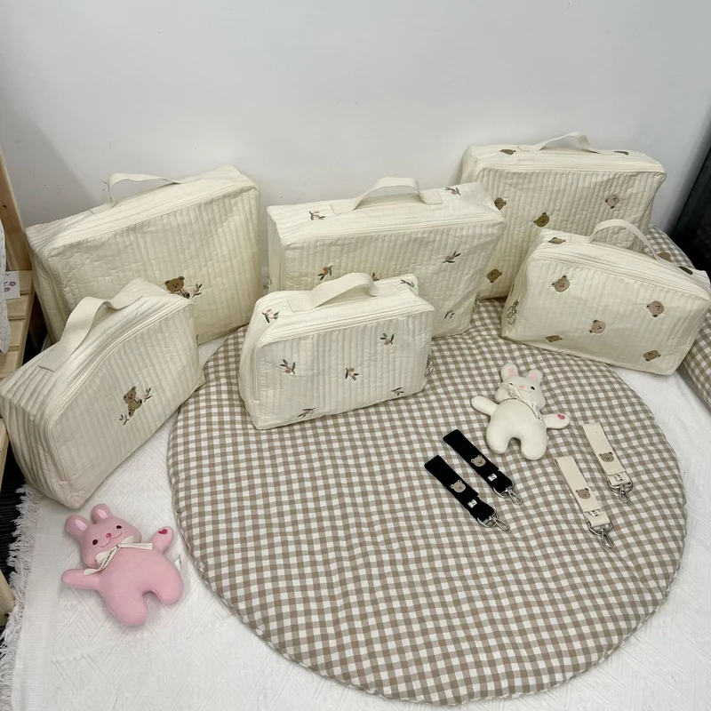Gepolsterte tragbare Baby-Matratze Tragetasche mit Griff und besticktem Obstmotiv