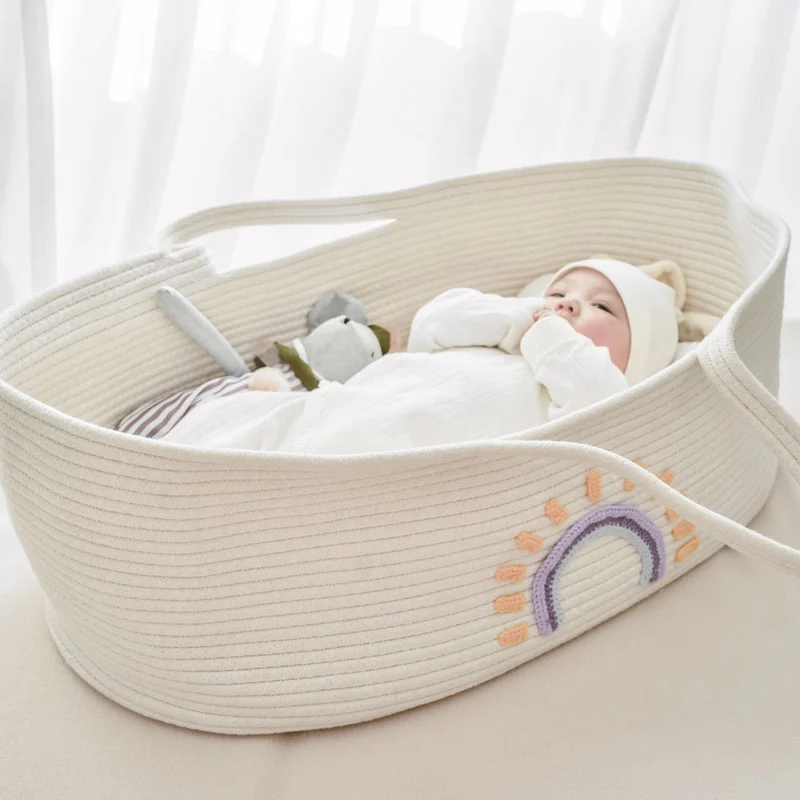 Tragbare Seil-Style Baby Moses Körbchen Wiege mit Griffen
