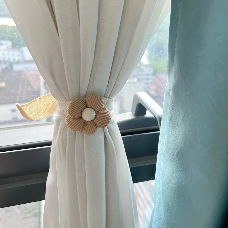 Plüsch Bären Gardinenband mit elastischer Schlaufe und weichem Teddygesicht